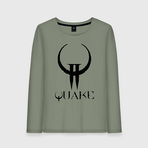 Женский лонгслив Quake II logo / Авокадо – фото 1