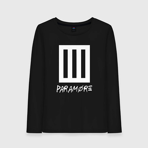Женский лонгслив Paramore логотип / Черный – фото 1