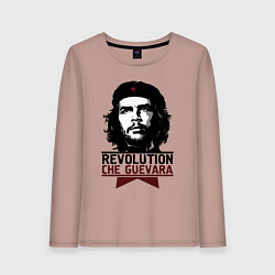 Лонгслив хлопковый женский Revolution hero, цвет: пыльно-розовый