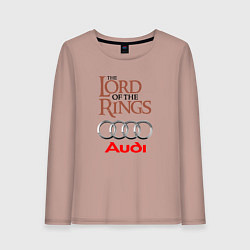 Лонгслив хлопковый женский Audi - властелин колец, цвет: пыльно-розовый