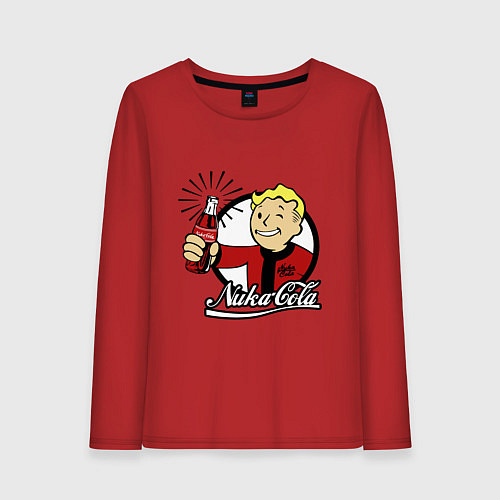 Женский лонгслив Vault boy - nuka cola / Красный – фото 1