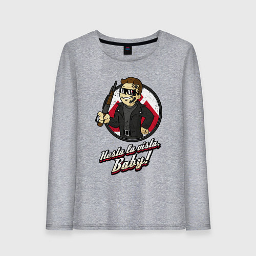 Женский лонгслив Vault boy - terminator / Меланж – фото 1