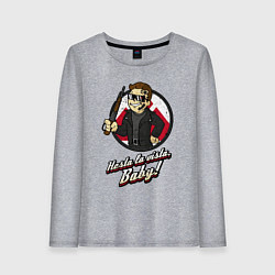 Лонгслив хлопковый женский Vault boy - terminator, цвет: меланж