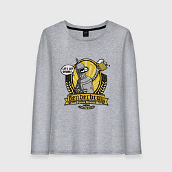 Лонгслив хлопковый женский Benderbrau premium beer, цвет: меланж