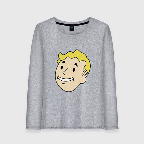 Женский лонгслив Vault boy head / Меланж – фото 1