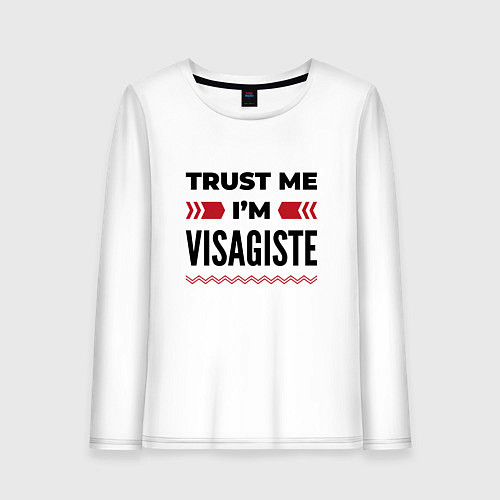 Женский лонгслив Trust me - Im visagiste / Белый – фото 1