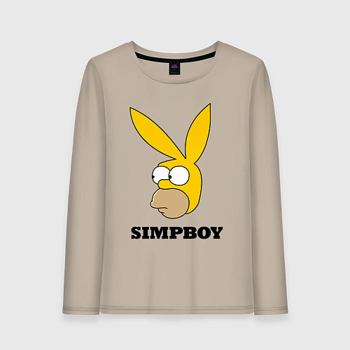 Женский лонгслив Simpboy - rabbit Homer / Миндальный – фото 1