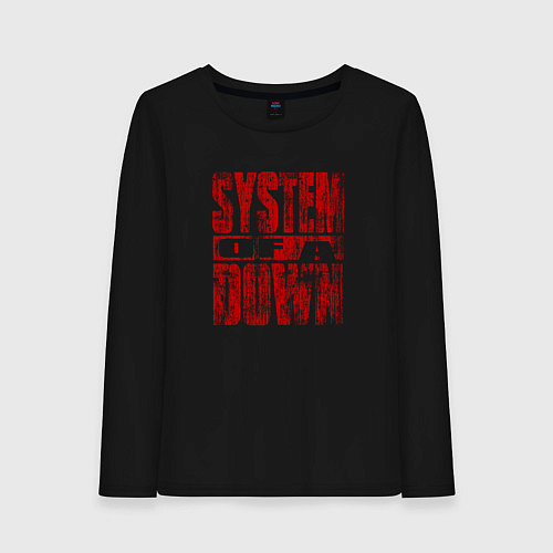 Женский лонгслив System of a Down ретро стиль / Черный – фото 1