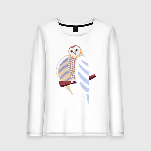 Женский лонгслив Совa / Белый – фото 1