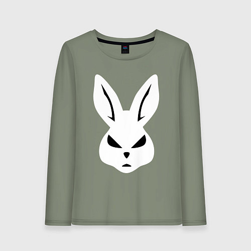 Женский лонгслив Evil bunny head / Авокадо – фото 1