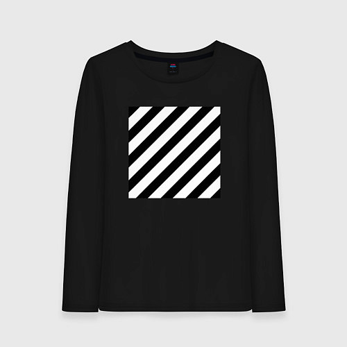 Женский лонгслив Black and white / Черный – фото 1