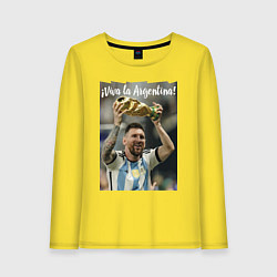 Женский лонгслив Lionel Messi - world champion - Argentina