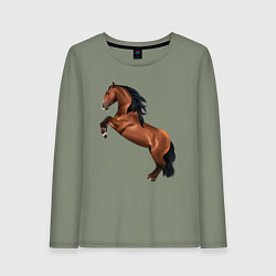 Лонгслив хлопковый женский Лузитано, цвет: авокадо