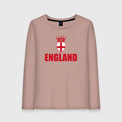 Лонгслив хлопковый женский England king, цвет: пыльно-розовый