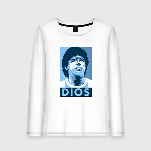 Женский лонгслив Dios Maradona / Белый – фото 1