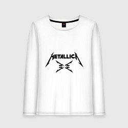 Лонгслив хлопковый женский Metallica, цвет: белый