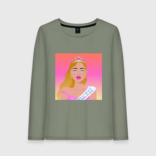 Женский лонгслив Принцесса с выпускного / Авокадо – фото 1