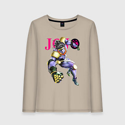 Лонгслив хлопковый женский Star Platinum stand of Jotaro Kujo - Jojo, цвет: миндальный