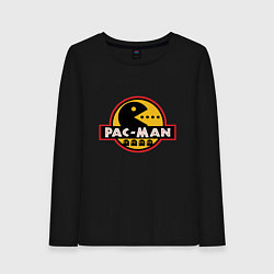 Лонгслив хлопковый женский Pac-man game, цвет: черный