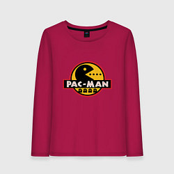 Лонгслив хлопковый женский Pac-man game, цвет: маджента