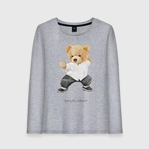 Женский лонгслив Kung fu master / Меланж – фото 1