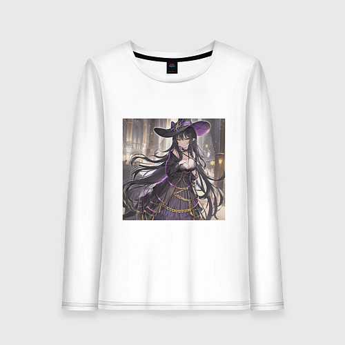 Женский лонгслив The girl from the book / Белый – фото 1