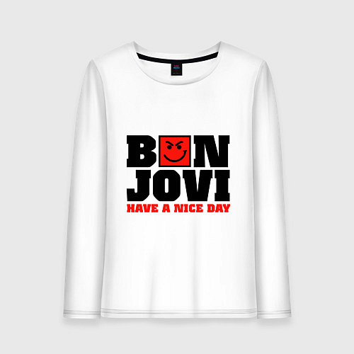 Женский лонгслив Bon Jovi band / Белый – фото 1