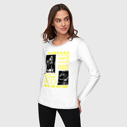 Лонгслив хлопковый женский Nirvana SLTS, цвет: белый — фото 2
