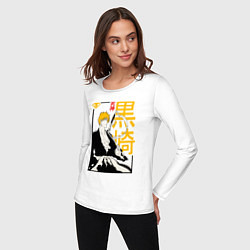 Лонгслив хлопковый женский Ичиго Куросаки Блич, цвет: белый — фото 2