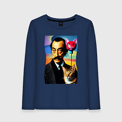 Женский лонгслив Salvador Dali and cat