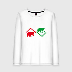 Женский лонгслив Быки и медведи