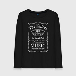 Лонгслив хлопковый женский The Killers в стиле Jack Daniels, цвет: черный