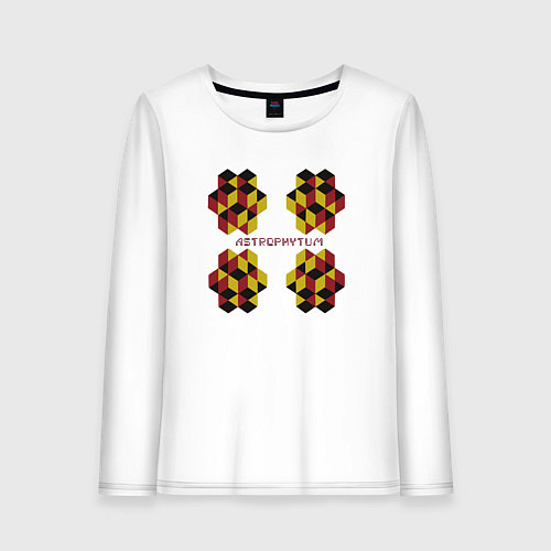 Женский лонгслив Astro-texture / Белый – фото 1