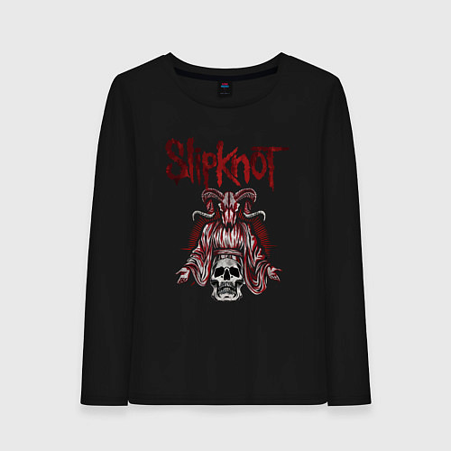 Женский лонгслив Slipknot рогатый череп / Черный – фото 1