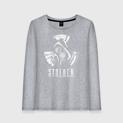 Лонгслив хлопковый женский STALKER противогаз, цвет: меланж