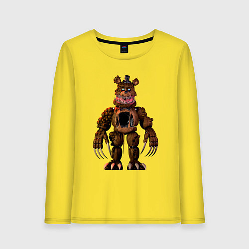Женский лонгслив Фредди Кошмар / Желтый – фото 1