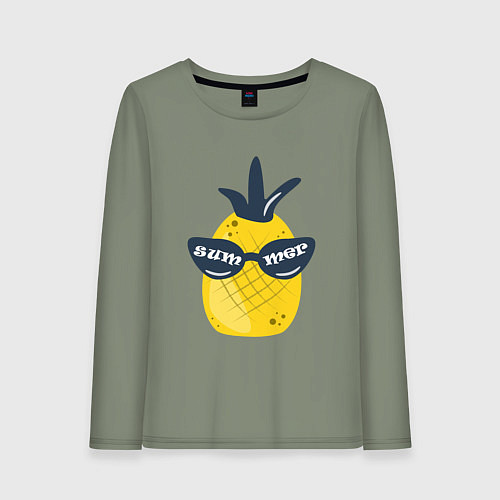 Женский лонгслив Солнечный ананас / Авокадо – фото 1