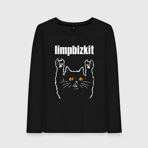 Женский лонгслив Limp Bizkit rock cat / Черный – фото 1