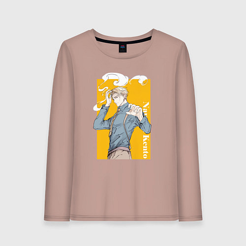 Женский лонгслив Магическая битва Нанами Кенто / Пыльно-розовый – фото 1