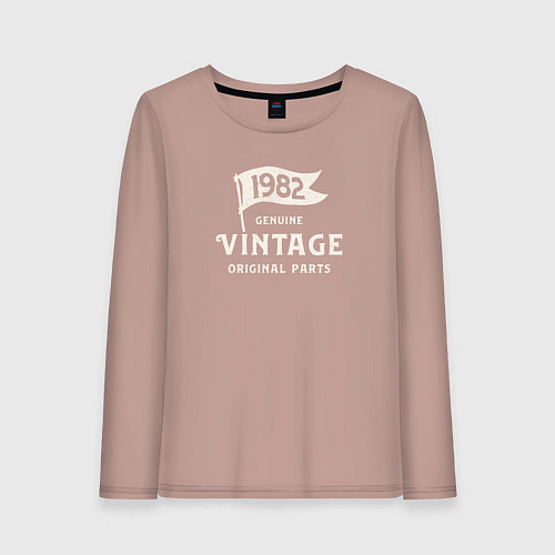 Женский лонгслив 1982 подлинный винтаж - оригинальные детали / Пыльно-розовый – фото 1