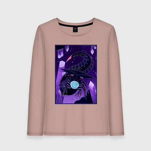 Женский лонгслив Subnautica подводный монстр / Пыльно-розовый – фото 1