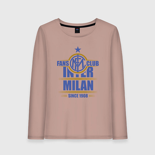 Женский лонгслив Inter Milan fans club / Пыльно-розовый – фото 1