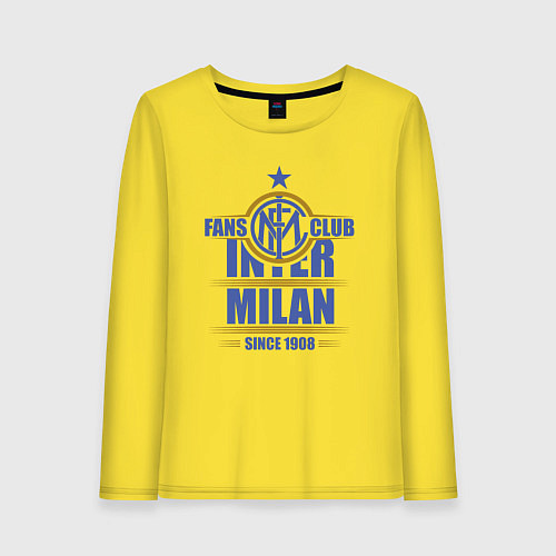 Женский лонгслив Inter Milan fans club / Желтый – фото 1