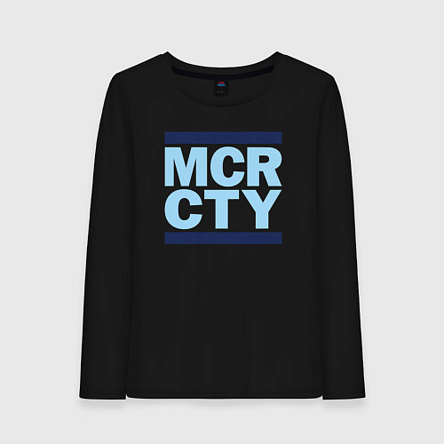 Женский лонгслив Run Manchester city / Черный – фото 1