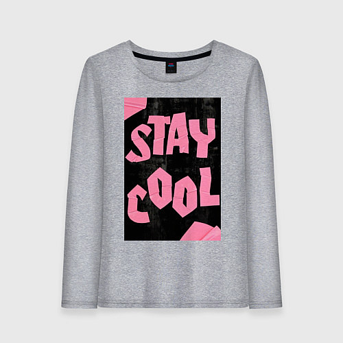 Женский лонгслив Оставайся крутым / Меланж – фото 1