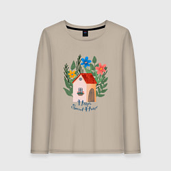 Женский лонгслив Home, Sweet Home