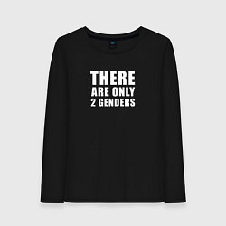 Лонгслив хлопковый женский There are only 2 genders, цвет: черный