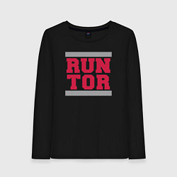 Лонгслив хлопковый женский Run Toronto Raptors, цвет: черный