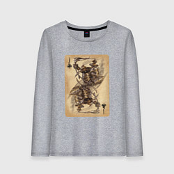 Лонгслив хлопковый женский Fable III Воин бездны, валет крести, цвет: меланж