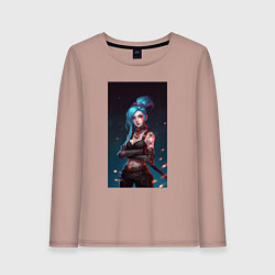 Лонгслив хлопковый женский JINX Arcane League Of Legends, цвет: пыльно-розовый